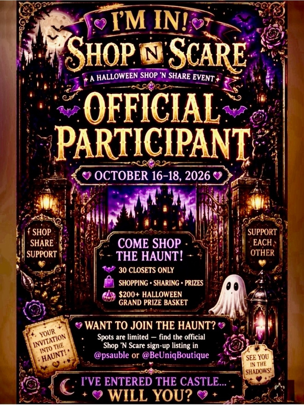 SIGN UP @psauble or @beuniqboutique 💜🐈‍⬛